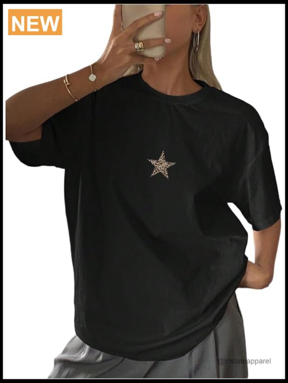 Oversized T-Shirt Leopard Graphic Streetwear Y2k Summer Top